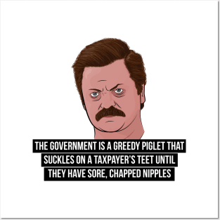 Ron Swanson on the Government Posters and Art